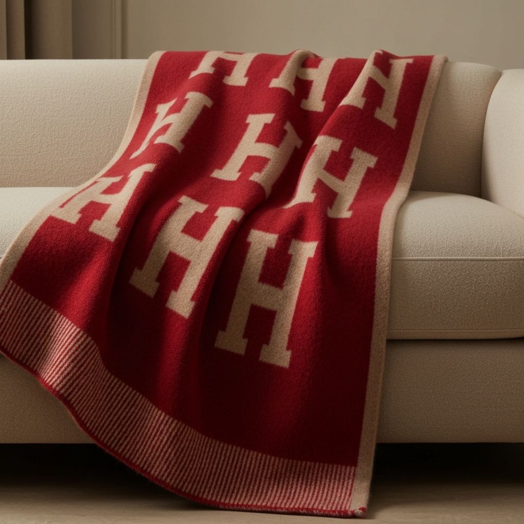 Avalon Throw Blanket - Rouge/Cashmere